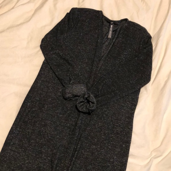 Gunmetal Marled Longline Cardigan - Picture 1 of 4
